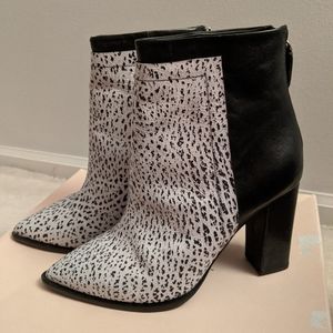 Loeffler Randall Black and White Heeled Boots